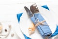 Marine table setting Royalty Free Stock Photo