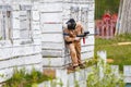 Marine trooper on tactical military training