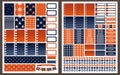 Marine vector stickers for planner