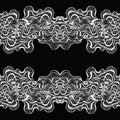 Marine waves on a black background. Water Wave abstract design.white lines on the black background