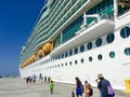 Mariner of the Seas cruise ship in CocoCay, Bahamas Royalty Free Stock Photo