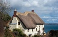 Thatched Cottage Church Cove Cornwall Royalty Free Stock Photo