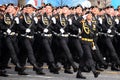 Marines of the 61st Separate Kirkenes Red Banner Brigade of the Marine Corps of the coastal forces of the Northern Fleet during th