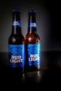 Marinette,WI/U.S.A.-Nov9,2019: Bottles of Bud Light beer, an American light beer