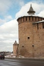 Marinkina Kolomenskaya tower and walls of the Kolomna Kremlin. Kolomna,