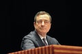 Mario Draghi the italian economist President of European Central Bank during an interview