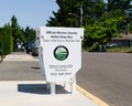 Marion County Oregon official ballot drop box at roadside Royalty Free Stock Photo