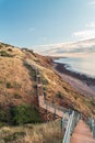 Marion to Hallett Cove Coastal Walking Trail at sunset Royalty Free Stock Photo