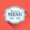 Mariscos Menu - Seafood Menu spanish text