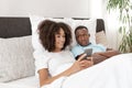 Marital problems, negative emotions, relationships, modern gadgets in bed