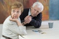 Marital problems in old age Royalty Free Stock Photo