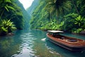 maritime adventure of a ship with the breathtaking beauty of nature's embrace