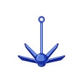 maritime boat anchor cartoon vector illustration