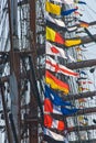 Maritime colorful signal flags Royalty Free Stock Photo