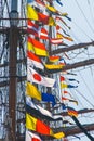 Maritime colorful signal flags Royalty Free Stock Photo