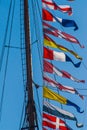 Maritime colorful signal flags Royalty Free Stock Photo