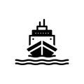 Black solid icon for Maritime, marine and nautical