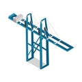 Maritime Inland Container Terminal Isolated Vector