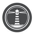 Maritime lighthouse icon