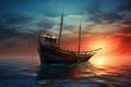 Maritime Man seafood boat. Generate Ai Royalty Free Stock Photo