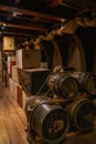 Maritime Museum in Amsterdam, The Netherlands. Interior of the hold of the 17th century ship Royalty Free Stock Photo