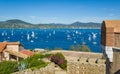 Maritime museum at old fort above the Saint-Tropez town and yacht anchorage view Royalty Free Stock Photo