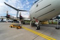 Maritime patrol aircraft Lockheed P-3C Orion and lightweight antisubmarine torpedo Mark 46, Mod 5 in the foreground.