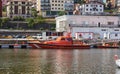 Maritime rescue boat of Salvamento maritimo port of Hondarribia, Basque country, Spain. Royalty Free Stock Photo