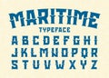 Maritime style typeface