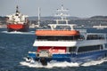 Maritime traffic at the Bosphorus strait in Istanbul. Transportation Turkey