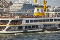 Maritime traffic at the Bosphorus strait in Istanbul. Transportation Turkey