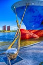 Maritime Transportation Concepts. Closeup of Two Mooring Ropes Royalty Free Stock Photo