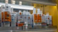 La Roche-Posay Laboratoire pharmacy shelve closeup in Mariupol, Ukraine Royalty Free Stock Photo