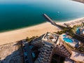 Marjan Island in Ras al Khaimah emirate in the UAE aerial view Royalty Free Stock Photo
