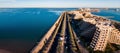 Marjan Island in Ras al Khaimah emirate in the UAE aerial view