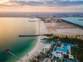 Marjan Island in Ras al Khaimah emirate in the UAE aerial view Royalty Free Stock Photo