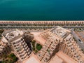 Marjan Island in Ras al Khaimah emirate in the UAE aerial view Royalty Free Stock Photo