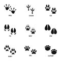 Mark of the beast icons set, simple style