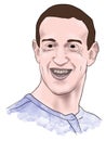 Mark Zuckerberg Portrait Illustration