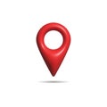 Mark location 3d icon. Realistic location map. Pin GPS pointer marker