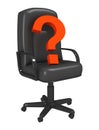 Mark of a question in an armchair Royalty Free Stock Photo