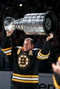 Mark Recchi holds the Stanley Cup Trophy