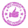 Mark rubber stamp best product for item package Royalty Free Stock Photo