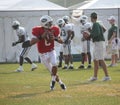 Mark Sanchez Trains at NY Jets Training Camp Royalty Free Stock Photo