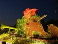 Mark of the 100th anniversary of the Communist Party of China in downtown Beijing, China.