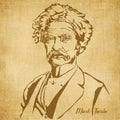 Mark Twain Digital Hand drawn Illustration