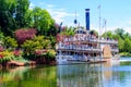 Mark Twain Riverboat at Disneyland Paris. Thunder mesa riverboat landing. Photo stock.