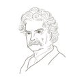 Mark Twain. Sketch Royalty Free Stock Photo