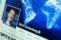 Mark Zuckerberg facebook account Royalty Free Stock Photo