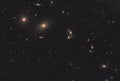 Markarian`s Chain pack of galaxies. Royalty Free Stock Photo
